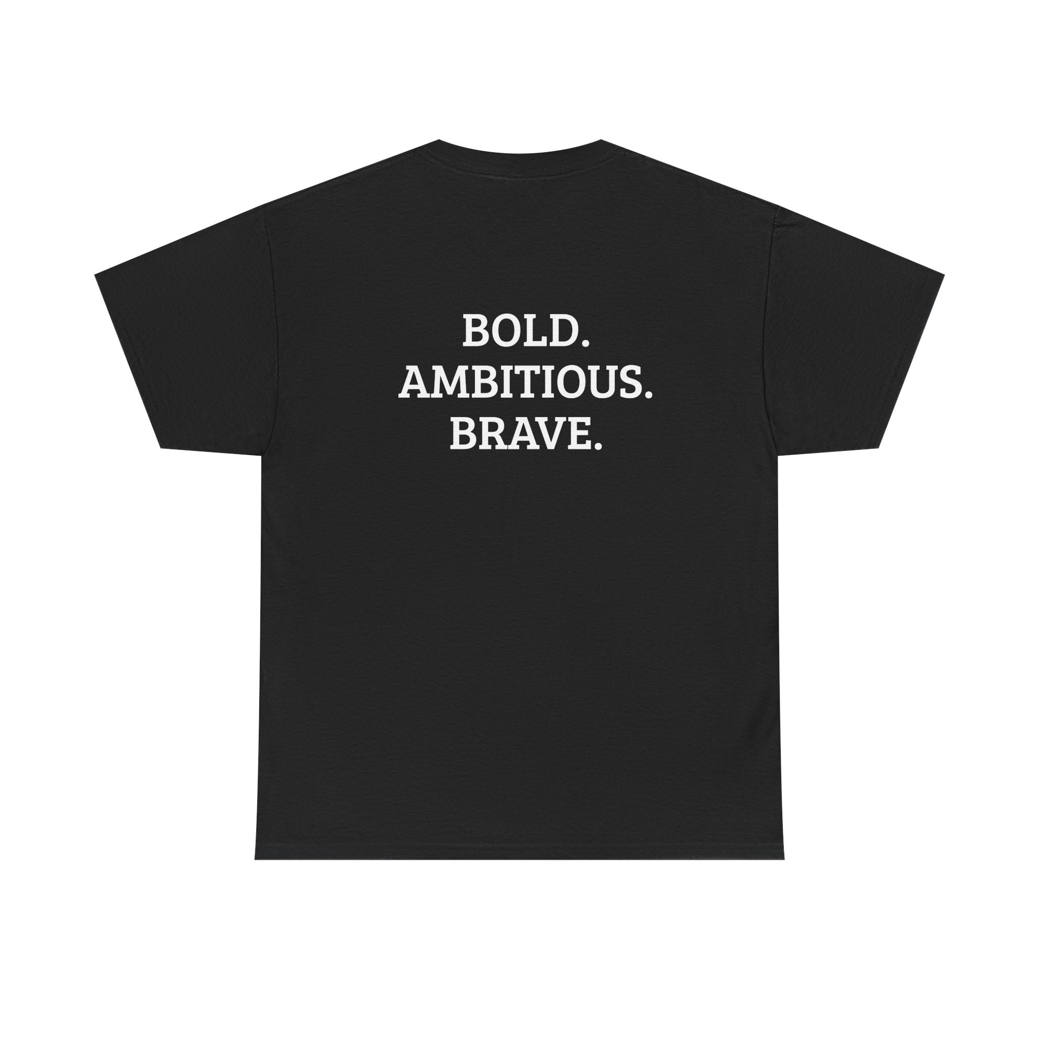 Boldly Set Sail Tee — Minimal Motivational Graphic Shirt ("Bold. Ambitious. Brave.")